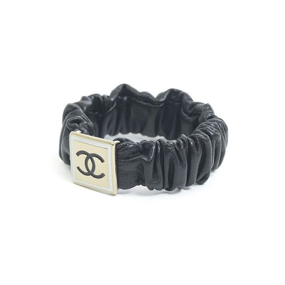 Chanel Leather Coco Mark Hair Tie - Picture 3 of 5